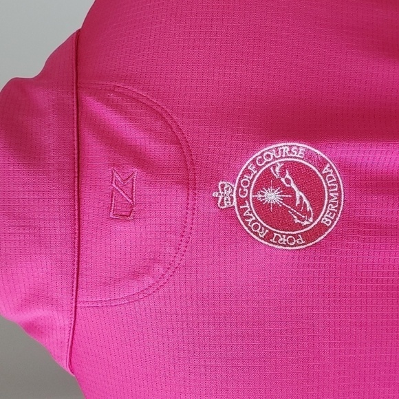 CUTTER & BUCK, women's golf shirt. Fushia pink size small petite. PGA BERMUDA - Picture 6 of 13